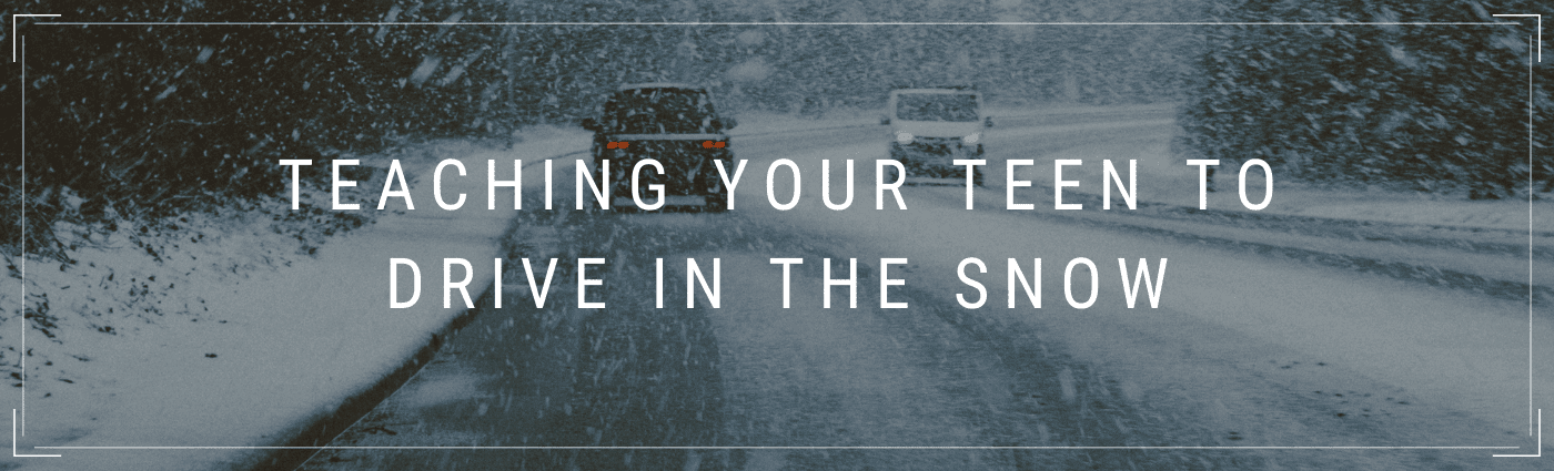 Vehicle driving on a snowy Pennsylvania road.