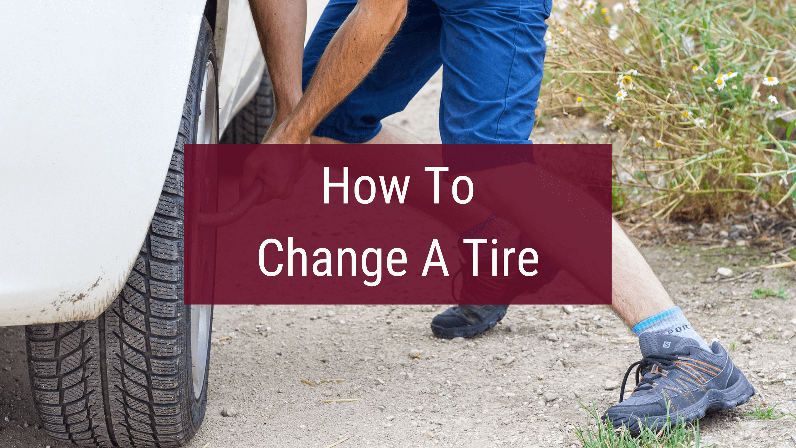 How to change a truck or car tire.
